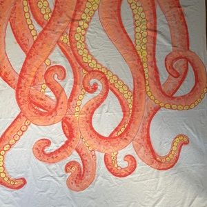 Hand Painted Octopus Shower Curtain